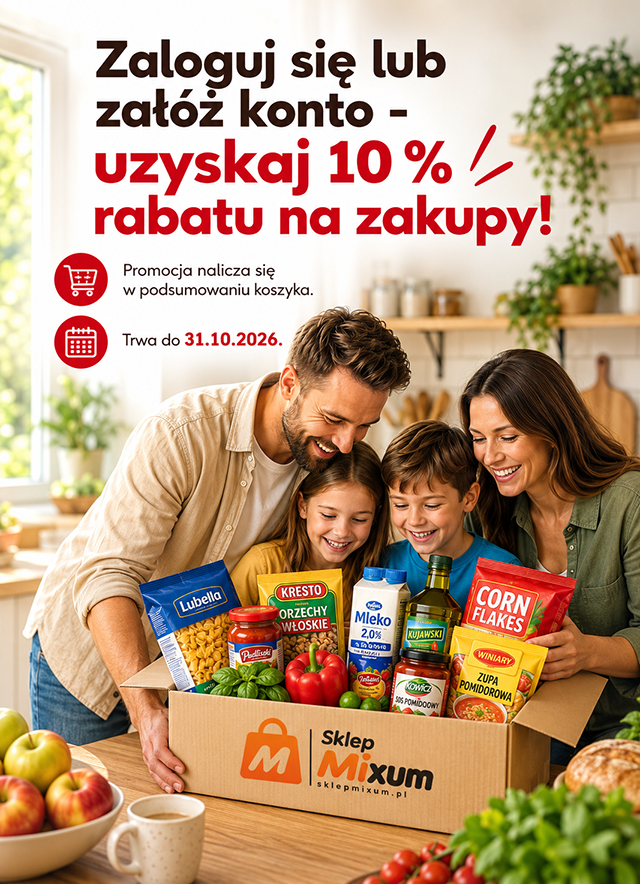 10 procent rabatu dla zalogowanych